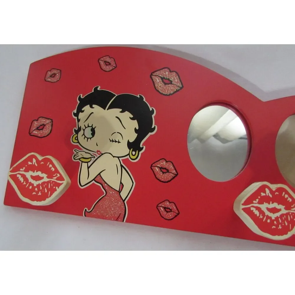 Betty Boop picture frame mirror hanger wall hanging lips kisses wall decor